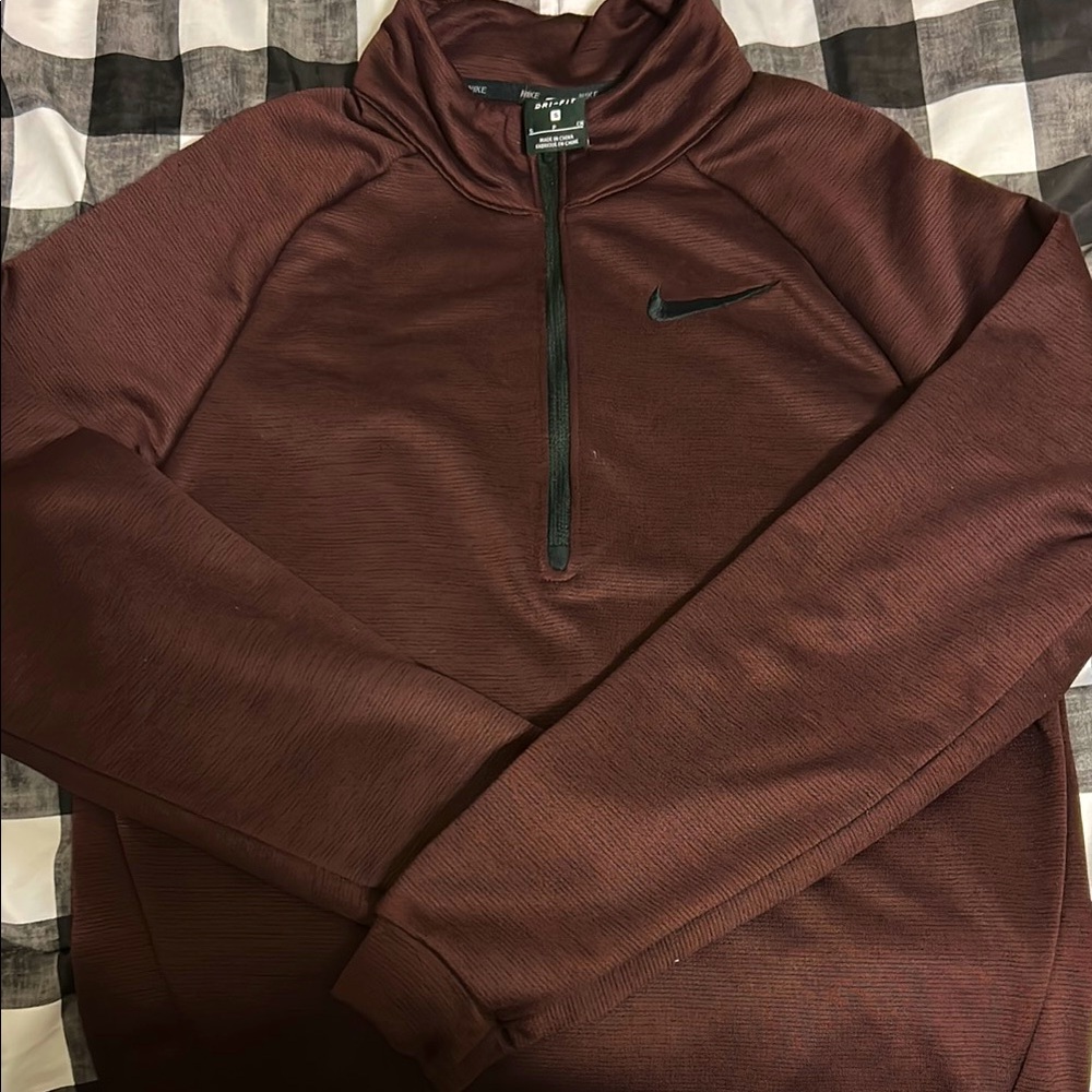 Nike Burgundy Quarter-Zip Pullover